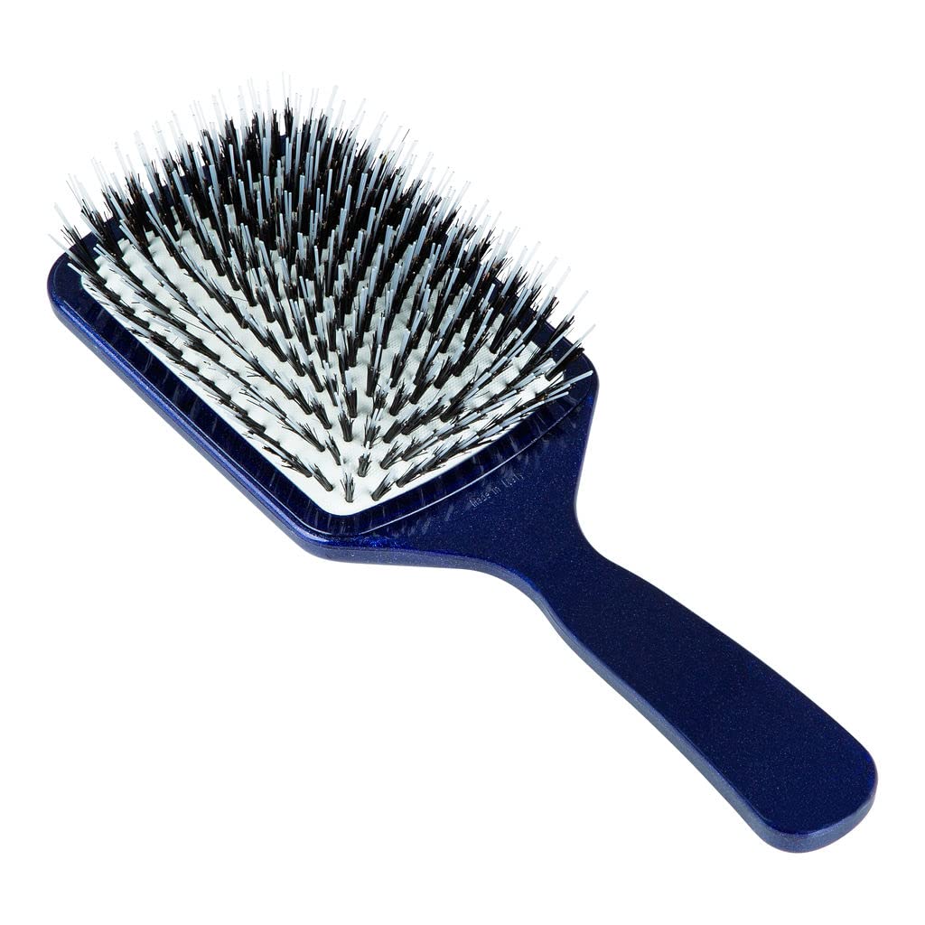 Acca Kappa Top Plastic Hair Extension Paddle Brush Mixed Boar And Nylon Bristles Detangling Tool
