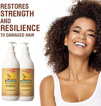 Hairpro London Jamaican Black Castor Oil Shampoo 1000Ml & Conditioner 1000Ml Combo Pack