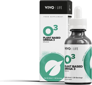 Vivo Life Vegan Omega 3 Liquid Drops from Algae, 60 ml (Pack of 1), 30100 Grams