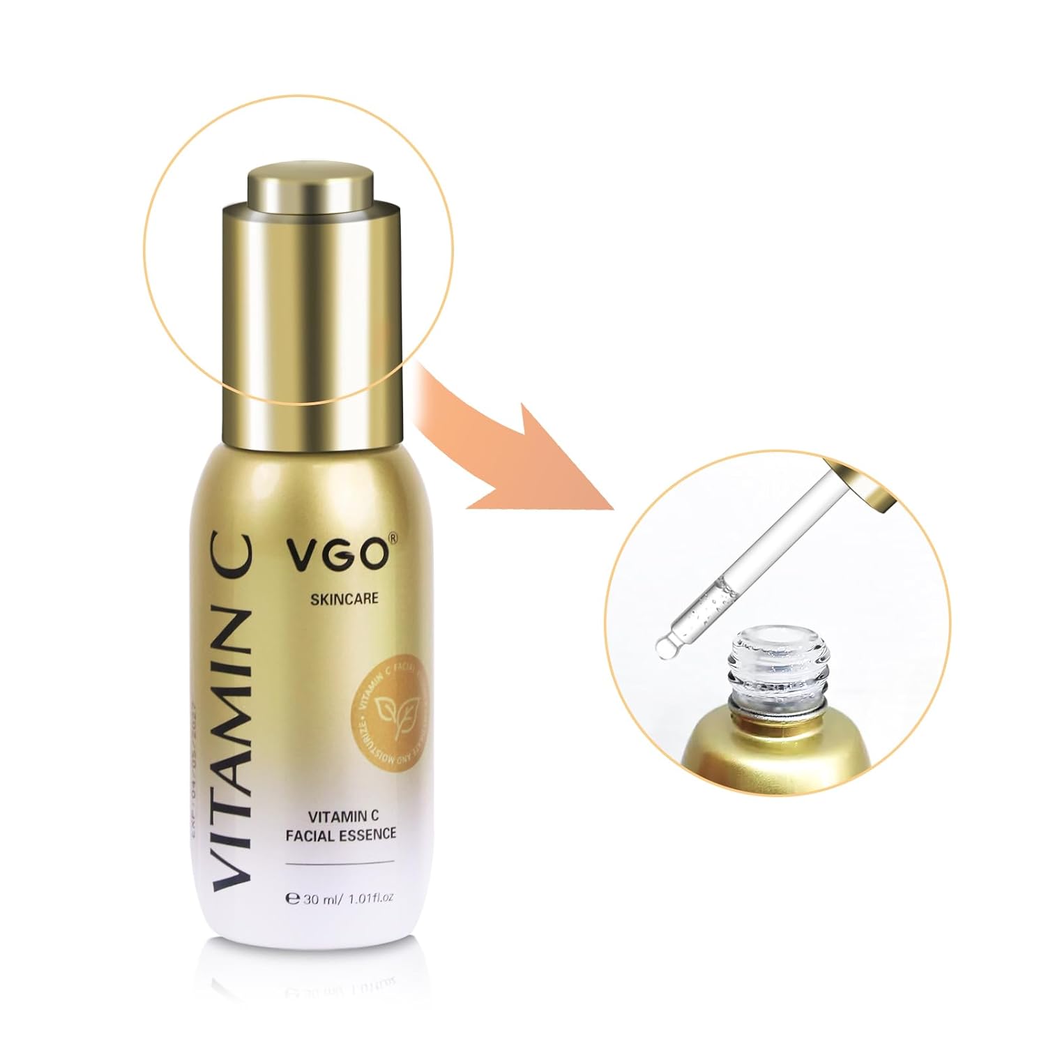 VGO Facial Serum for Face, Anti Aging Face Serum with Vitamin C, Hyaluronic Acid, Vitamin E & More, Vitamin C Face Serum for Dark Spots, Even Skin Tone, Eye Area, Fine Lines & Wrinkles, 1.01 FL Oz : Beauty & Personal Care