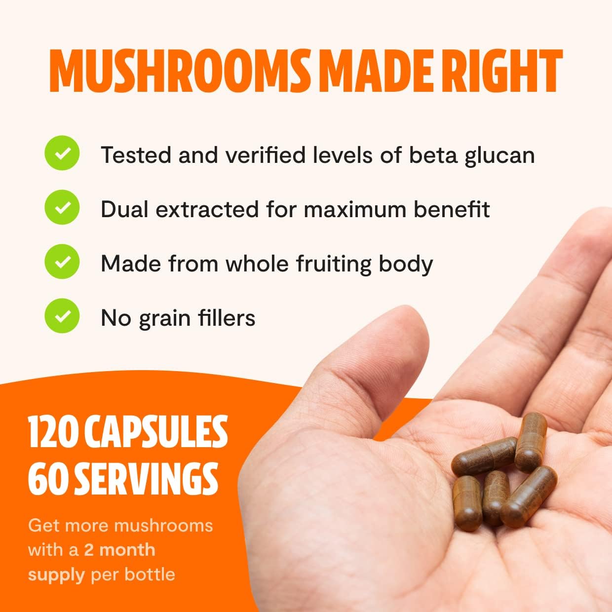 FreshCap Chaga Mushroom Supplement - Antioxidant & Immune Support (120 Capsules) : Health & Household