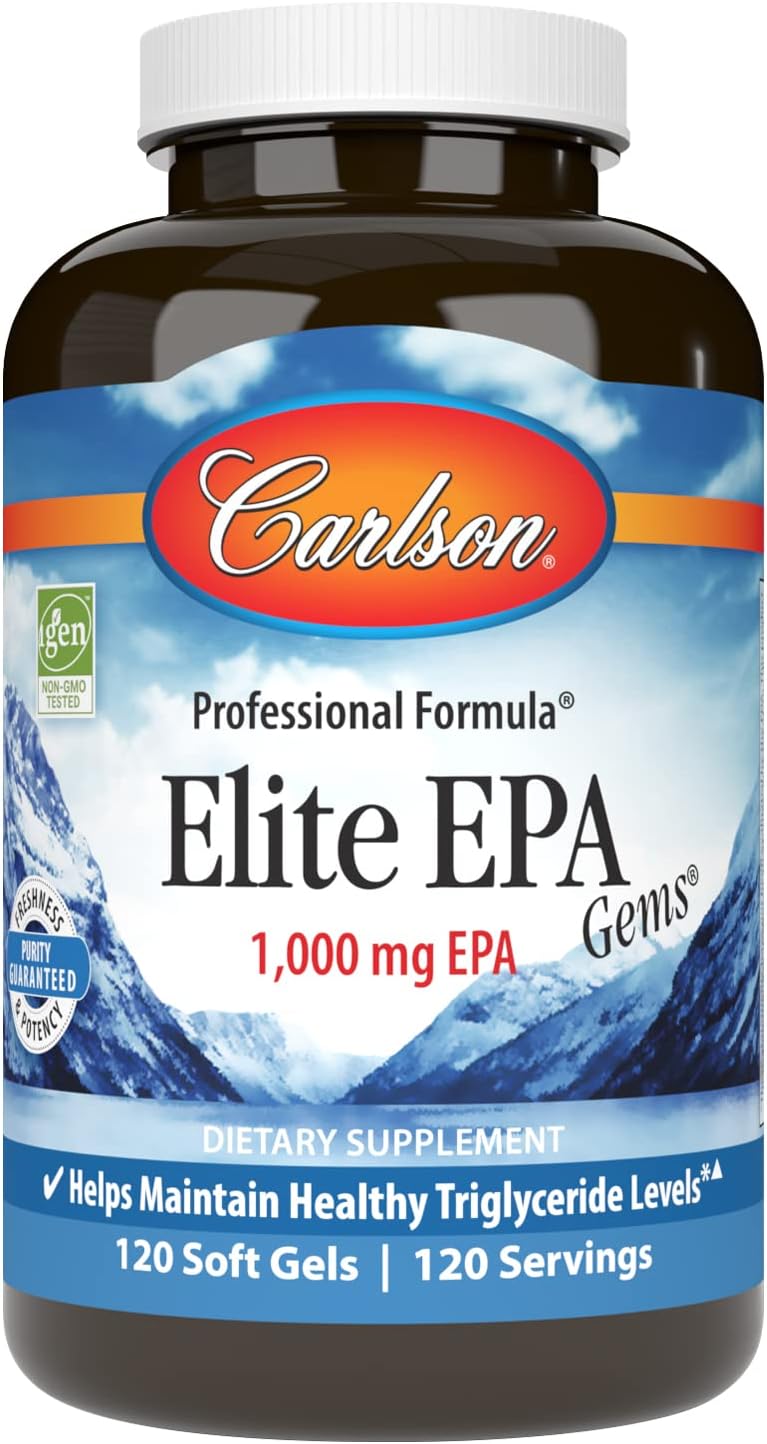 Carlson - Elite EPA Gems, 1000 mg EPA Fish Oil, Wild-Caught, Norwegian