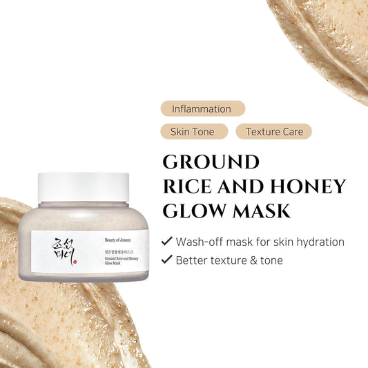 Beauty Of Joseon Ground Rice And Honey Glow Mask Wash-Off Face Pack With Rice Honey For Hydrating Exfoliating Soothing All In One Simple Step Korean Skin Care For Women Men 150Ml