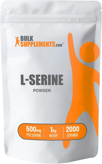 BulkSupplements.com L-Serine Powder - Serine Supplement, L-Serine 500mg - Amino Acid Supplement for Immune Support - Gluten Free, 500mg per Serving, 1kg (2.2 lbs) (Pack of 1)