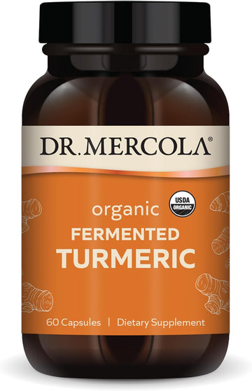 Dr. Mercola Organic Fermented Turmeric, 30 Servings (60 Capsules), Dietary Supplement, Supports A Healthy Inflammatory Response, Non-Gmo, Certified Usda Organic