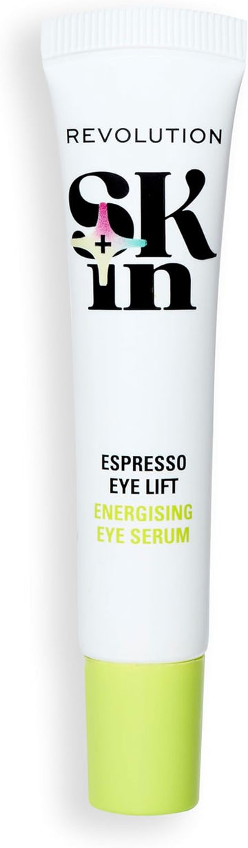 Revolution Skin, Espresso Eye Lift 5% Caffeine Energising Eye Serum, Infused With Hyaluronic Acid & Caffeine, Brightens Under-Eyes, Vegan & Cruelty-Free, 15Ml