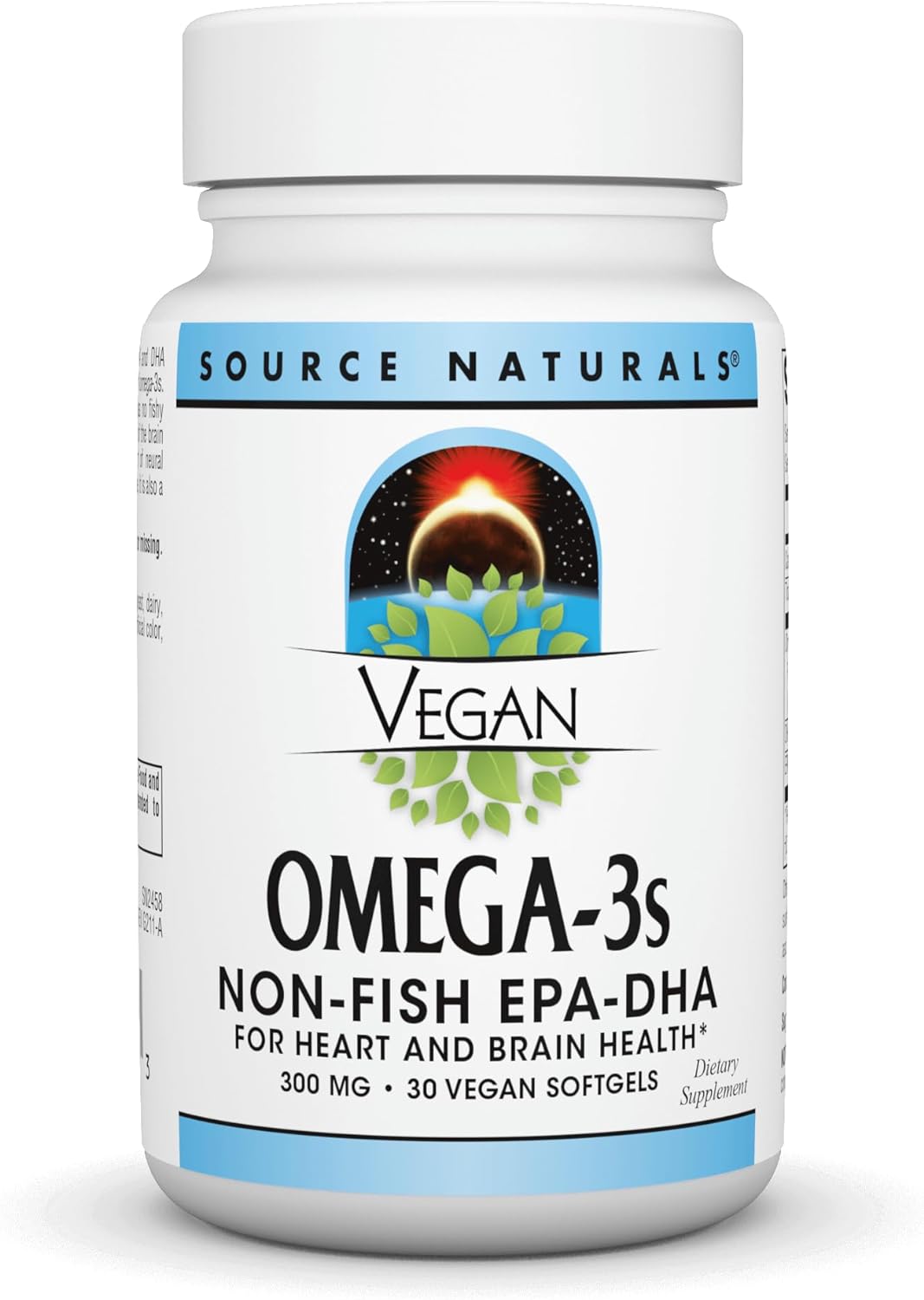 Source Naturals Vegan Omega-3s, Non-Fish EPA-DHA, for Heart and Brain Health Support* 300 mg - 30 Softfgels