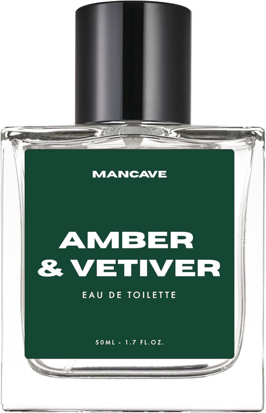 ManCave Amber & Vetiver Men's EDT 50ml, Warm Earthy Men Cologne, Men Fragrance, Aftershave, Perfume for him, natural Fragrance, long lasting scent, Perfect present : Amazon.co.uk: Beauty