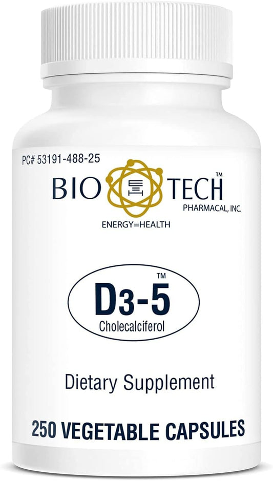 Bio-Tech Pharmacal Vitamin D3 (D3-5 5k IU, 250 Veg Count)