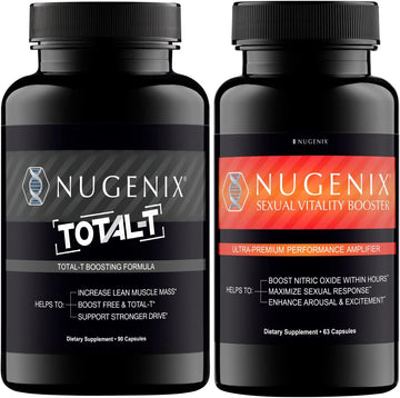 Nugenix Total-T Free and Total Testosterone Booster Sexual Vitality Booster Bundle