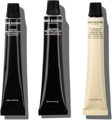 Grown Alchemist On The Go Essentials Travel Skincare Set - Hydrating Face Cream, Nourishing Hand Cream & Lip Balm - Natural Botanical Kit With Aloe, Vitamin E, Rosehip Oil - 3 Piece Travel Collection