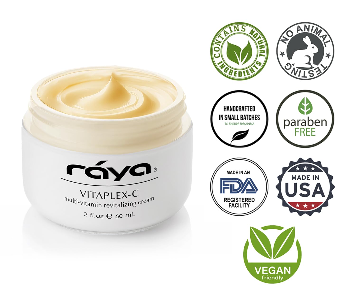 Raya Vitaplex-C Cream (305) | Moisturizing, Multi-Vitamin, Anti-Aging, And Revitalizing Face Cream For Dry, Mature, And Damaged Skin | Tones And Firms | Helps Reduce Fine Lines And Wrinkles