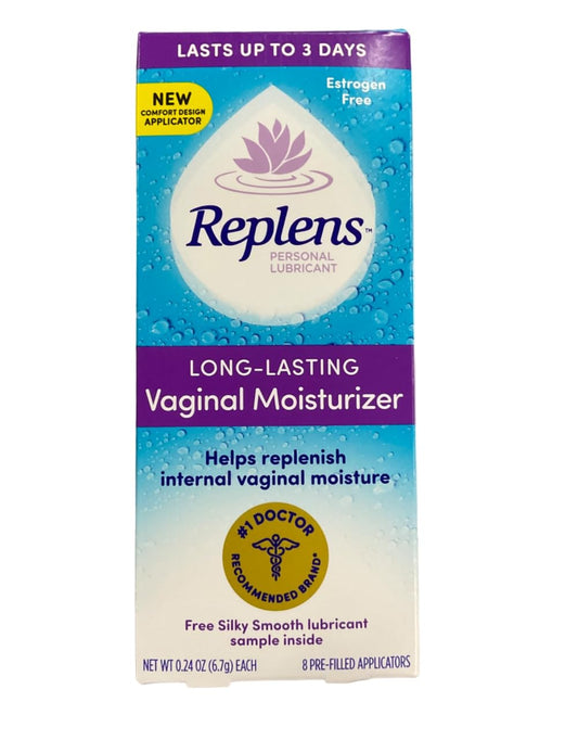 Replens Long-Lasting Vaginal Feminine Moisturizer 8 Prefilled Applicators