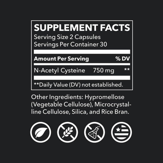 Lifeseasons Essentials N-Acetyl Cysteine (Nac) - Supports Brain, Liver, Heart & Immune Function - Detoxification Supplement - Boosts Immunity & Kidney Health - 60 Capsules