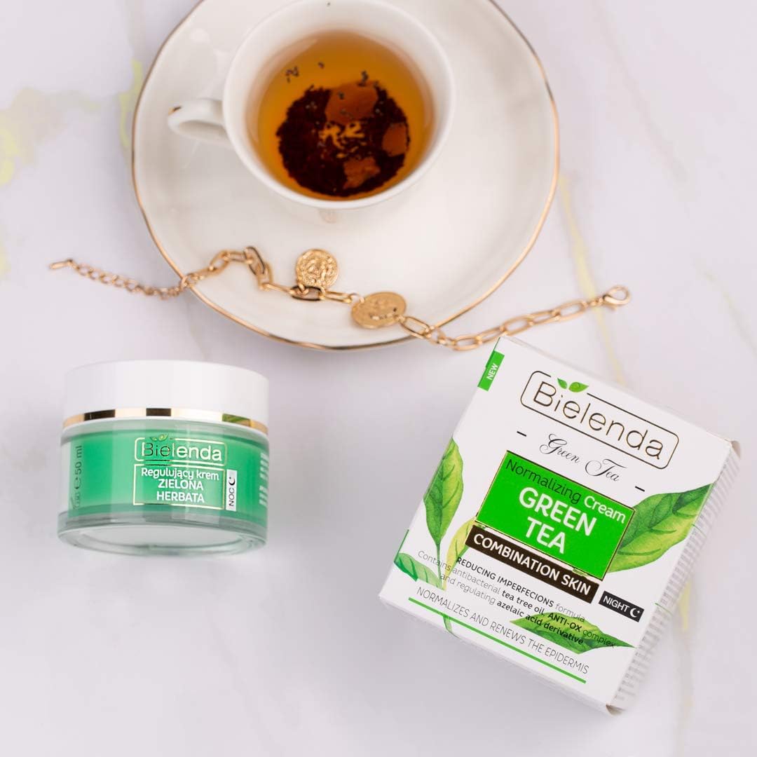 Bielenda Green Tea Normalizing Night Cream for Combination Skin : Amazon.co.uk: Beauty