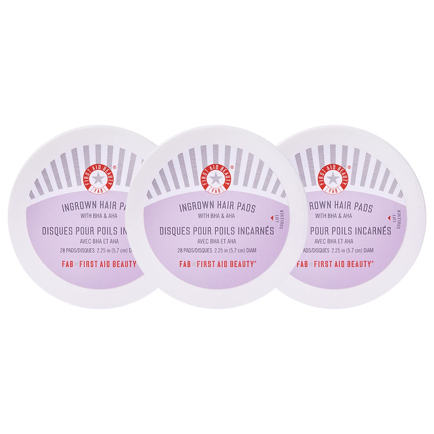 First Aid Beauty - Ingrown Hair Pads With Bha + Aha - Aftershave Treatment Pads Help Men & Women Prevent Razor Bumps, Exfoliate Underarms & Bikini Area, Compostable For Daily Use - 3Ct, 84 Pads Total