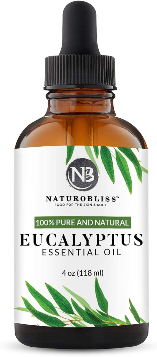 100% Pure Natural Undiluted Eucalyptus Essential Oil (4oz) Premium Therapeutic Grade Aromatherapy