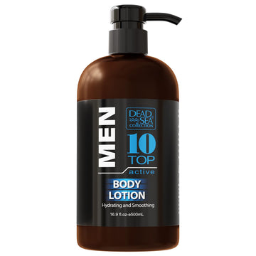Dead Sea Collection Top 10 Men'S Body Lotion – Sandalwood Oil And Dead Sea Minerals - Maximum Hydration Nourishing Moisturizing Lotion For Men - 16.9 Fl Oz Bottle