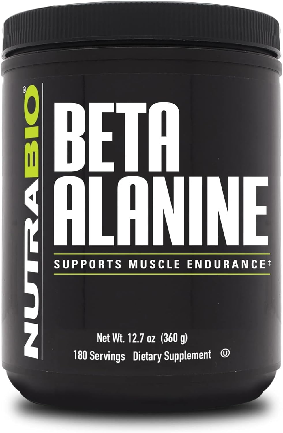 NutraBio Beta Alanine Pre-Workout Supplement - 360g Powder