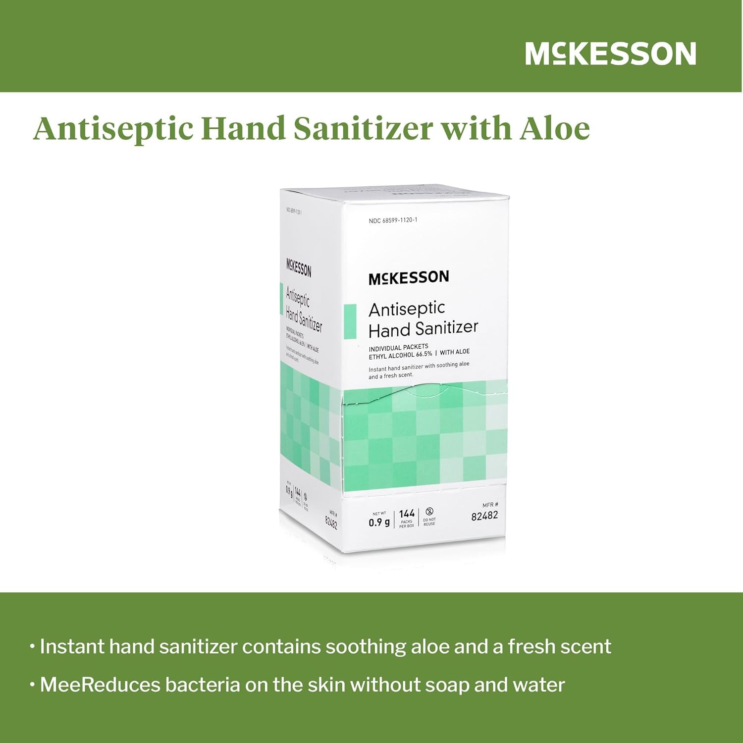 McKesson Hand Sanitizer Gel Single-Use Packets - Individually Wrapped for Travel - Fresh Scent, 144 Count, 1 Pack : Health & Household