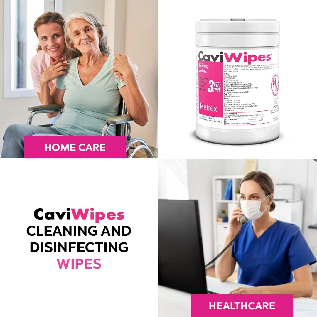 Caviwipes - Disposable Germicidal Cleaner & Healthcare Disinfecting Wipes, 160 Count : Health & Household