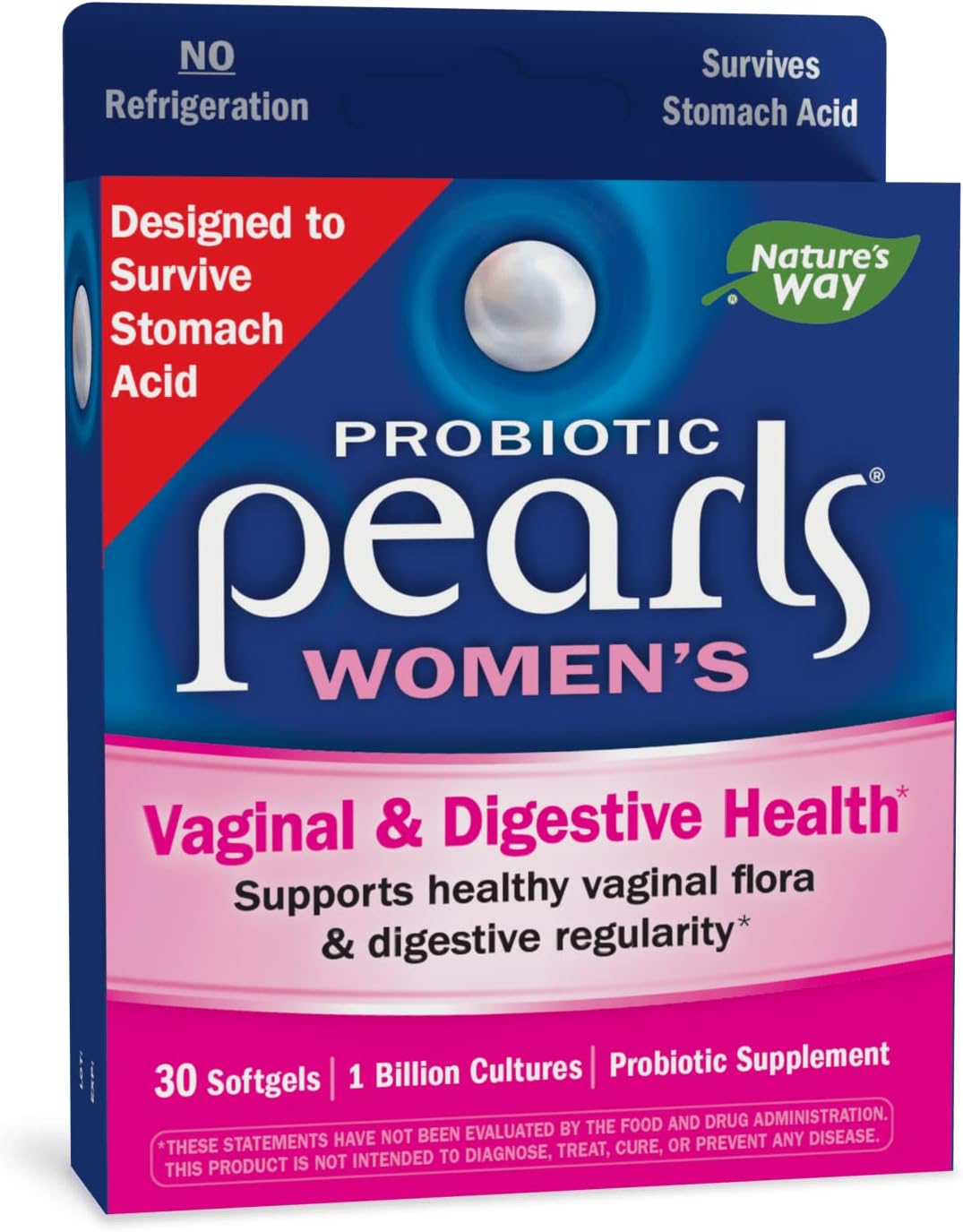 Nature'S Way Probiotic Pearls Womens, 1 Billion Live Cultures, 30 Softgels