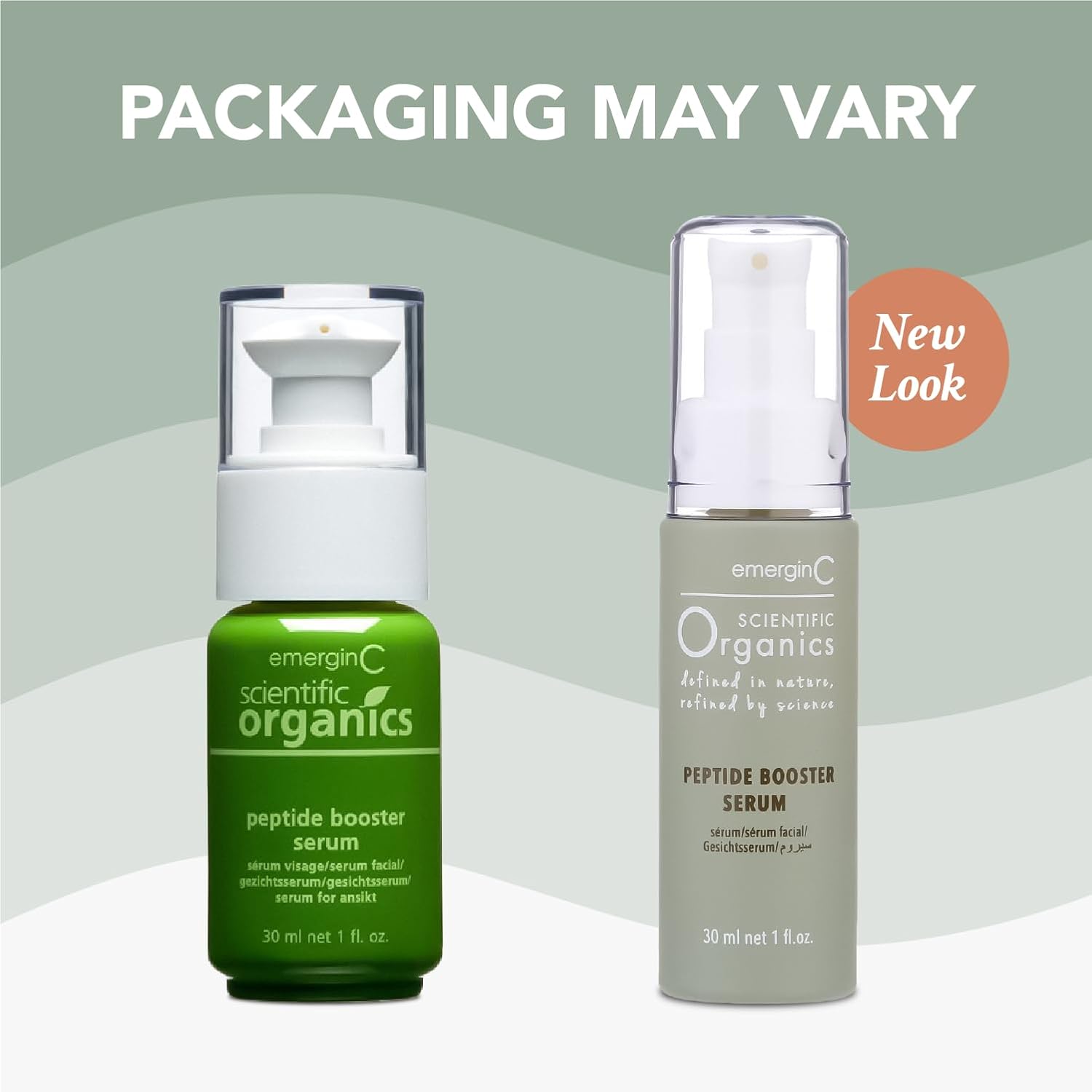 Emerginc Scientific Organics Peptide Booster Facial Serum - Face Serum With Kombucha, Red Algae + Antioxidant Astaxanthin To Hydrate, Visibly Improve Signs Of Aging + Tone (1 Ounce, 30 Ml) : Beauty & Personal Care