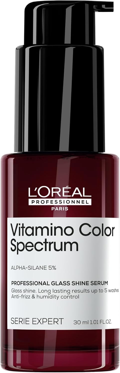 L'Oréal Professionnel Vitamino Color Spectrum Glass Shine Serum, Anti-Frizz & Anti-Humidity, Ultra Shiny Smooth Hair, Waterproof, Uv Protection, Heat Protection, For Coloured Hair