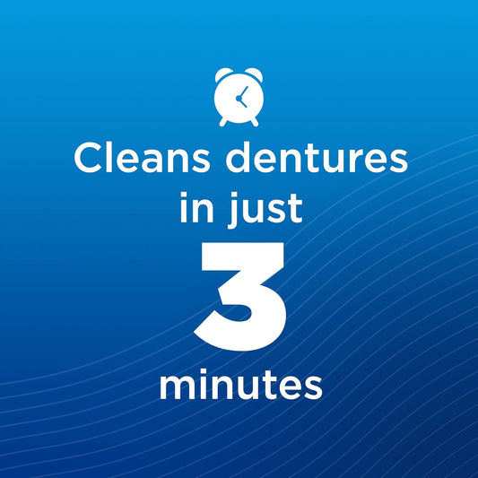 Steradent Active Plus Denture Cleaning Tablets, Mint Fresh, 30 Count - Plaque Remover, Dental Hygiene Cleanser, Cleans In 3 Minutes, Kills 99.9% Bacteria, Care Solution