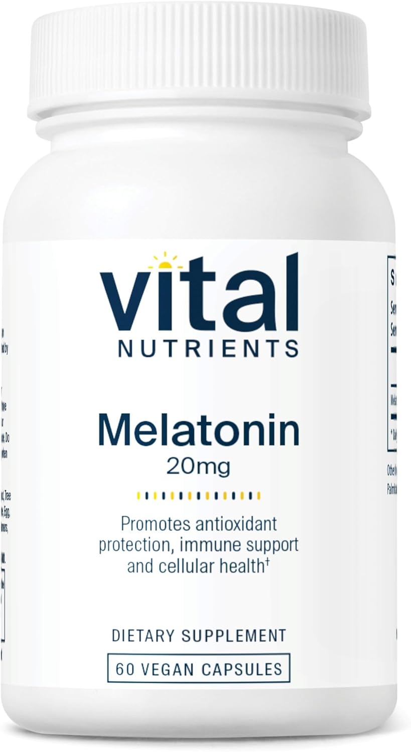 Vital Nutrients Melatonin 20Mg | Vegan | Sleep Supplement To Support The Body'S Natural Sleep Cycle* | Gluten, Dairy, Soy Free | 60 Capsules