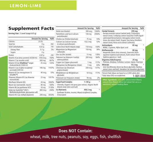 Pure Essence Labs Lifeessence Multivitamin Powder For Men And Women, Natural Herbal Supplement With Vitamin D3, B12, And Biotin, Energizing Whole Food Based Powder Mix, 7.3 Oz