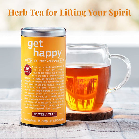 The Republic Of Tea Get Happy – No. 13 Lifting Your Spirits Tea, No Caffeine, 36 Tea Bags
