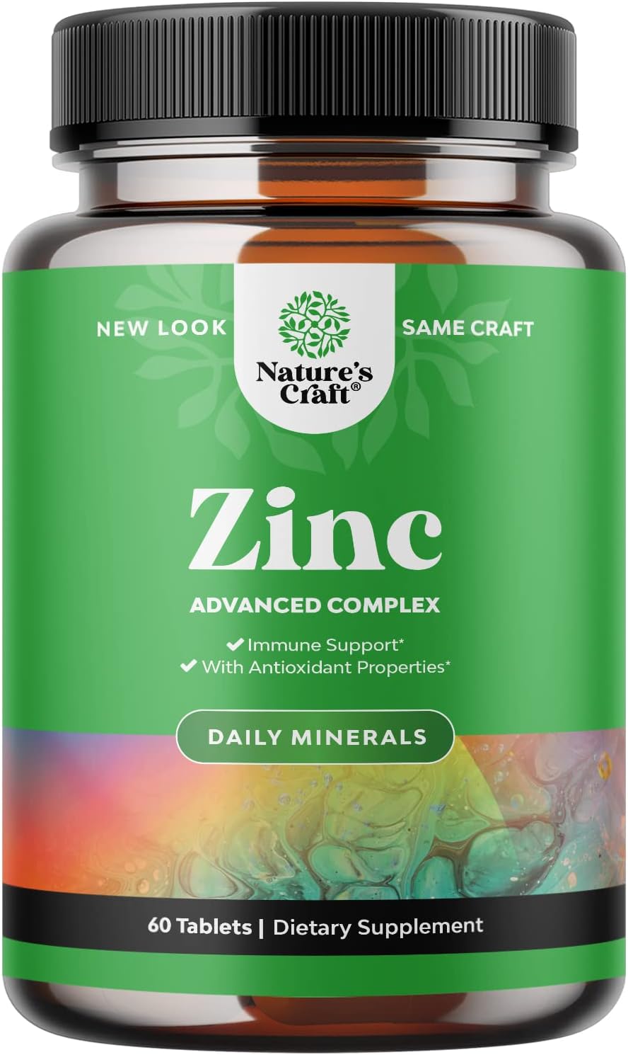 Zinc 50mg Immune Support Supplement - Zinc Complex Supplement for Immu