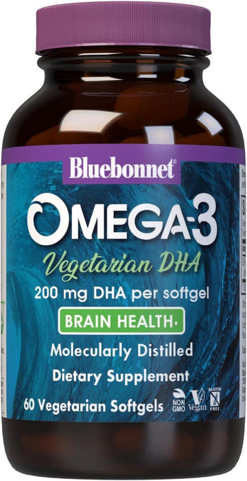 BlueBonnet Natural Omega-3 Vegetarian DHA Vegetarian Softgels, 200 mg,