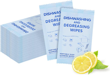 Portable Cleaning Wipes,set of 200 Disposable Dish Wipes,individually Wrapped, Quick Cleaning Dishes, Traveling Dish Wipe is Easy to Carry for Travel Camping to Work Family