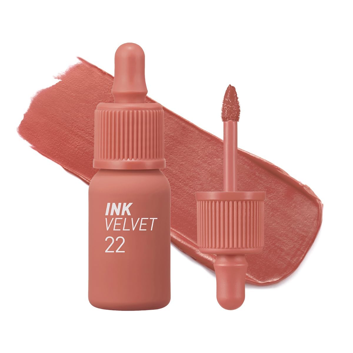 Peripera Ink The Velvet Lip Tint - High Pigment Color, Longwear, Weightless, Not Animal Tested, Gluten-Free, Paraben-Free (022 Bouquet Nude (New))