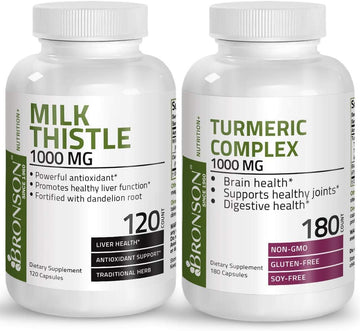 Turmeric Curcumin With Bioperine High Potency Joint Support + Milk Thistle 1000Mg Silymarin Marianum & Dandelion Root