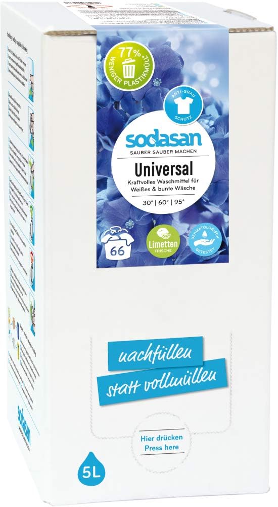 Sodasan Organic Lime Universal Detergent 5L Bib (2 X 5 L)
