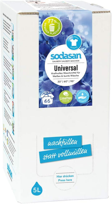 Sodasan Organic Lime Universal Detergent 5L Bib (2 X 5 L)