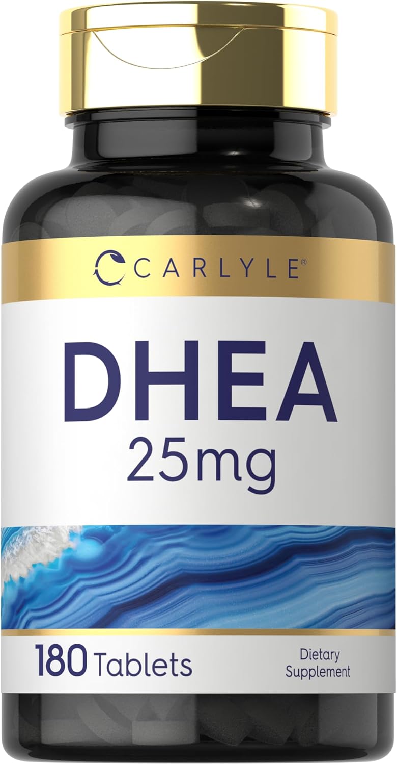 Carlyle Dhea 25Mg Supplement | 180 Vegetarian Tablets | For Men And Women | Non-Gmo & Gluten Free