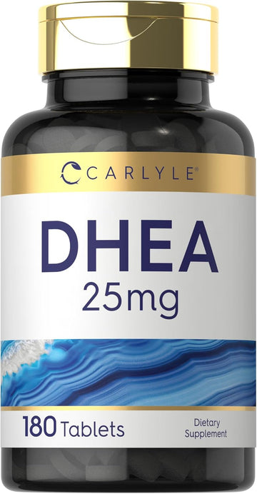 Carlyle Dhea 25Mg Supplement | 180 Vegetarian Tablets | For Men And Women | Non-Gmo & Gluten Free