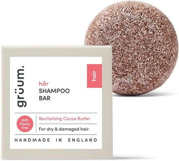 Grüum Scalp Repair Shampoo Bar 50G - Solid Shampoo Bars For Hair Up To 60 Washes - Plastic Free Vegan Bar For Men & Women - Paraben Free Rich Lathering Bars For Sensitive, Dry & Flaky Scalp