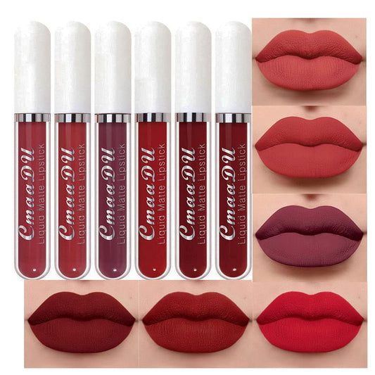 Evpct 1Pcs Plum Wine Red Silky Velvet Matte Liquid Lipstick Lip Gloss Set For Women Long Lasting 24 Hours Color Stay Lipstick Labiales Matte Larga Duracion Mate 24 Horas Originales 09