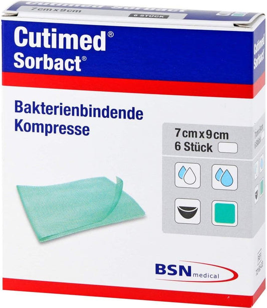 BSN Medical Cutimed Sorbact Swabs 7x9 cm 6 Pieces