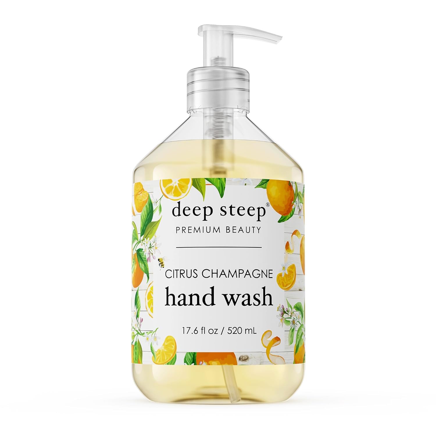 Deep Steep Liquid Hand Wash, Fresh Lavender, 17.6 Oz – Moisturizing Cleanser With Olive Oil, Aloe Vera, Glycerin & Hyaluronic Acid – Vegan, Clean Beauty, Soft & Nourished Hands