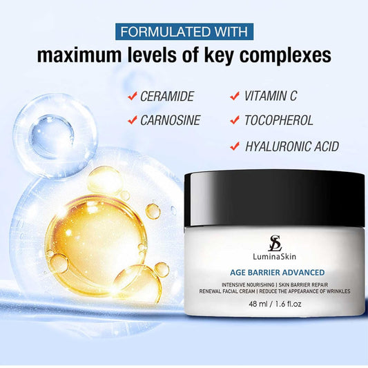 Age Barrier Advanced Face Cream - Skin Barrier Repair & Interrupter Age, Anti-Aging Moisturizer With Shea Butter, Blueberry Extract, Pomegranate & More