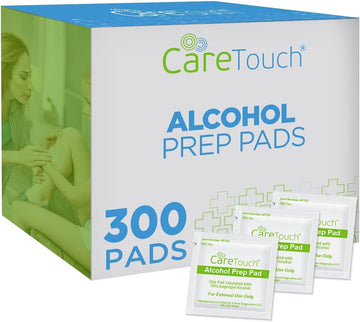 Alcohol Wipes | Individually Wrapped Alcohol Prep Pads With 70% Isopropyl Alcohol, Great For Medical & First Aid Kits | Sterile, Antiseptic 2-Ply Alcohol Swabs - 300 Count