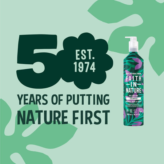 Faith In Nature - Natural Shampoo Aluminium Bottle - Vegan & Cruelty Free, No Sls Or Parabens - 500Ml, Shea & Argan
