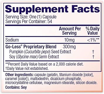 Azo Bladder Control With Go-Less Daily Supplement | Helps Reduce Occasional Urgency& Leakage Due To Laughing, Sneezing And Exercise | 54 Count Capsules