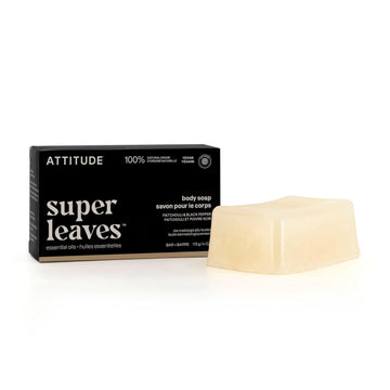 Attitude Body Soap Bar, Natural Origin,Protects And Softens Dry Skin, Coconut & Olive Oils, For Men And Women, Ewg Verified & Vegan, Sage & Rosemary, 4 Oz